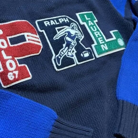 Polo Ralph Lauren Boys/Youth Letterman Sweater 12/12 - Picture 3 of 4